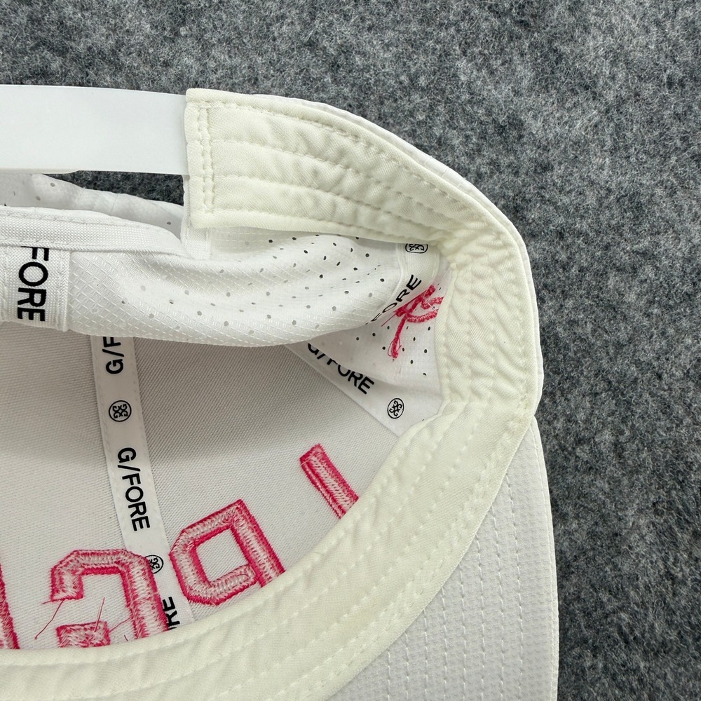 G/FORE LPGA Golf Hat Womens OS White Pink Snapback Perforated GMH000002 - Picture 10 of 10